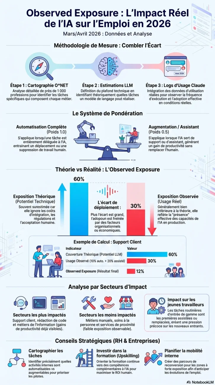 Comment Observed Exposure mesure l&rsquo;impact IA sur l’emploi ?